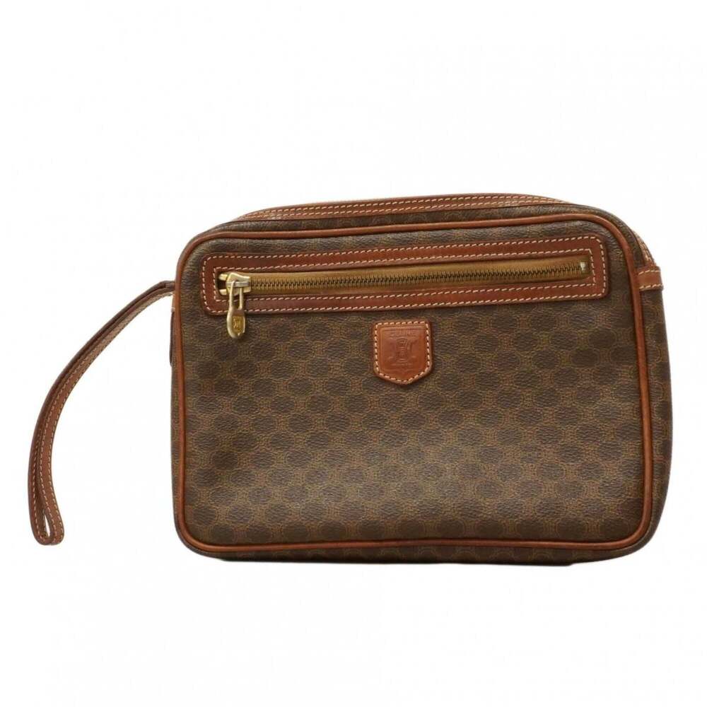 Celine Macadam Clutch Bag, Brown, Men's